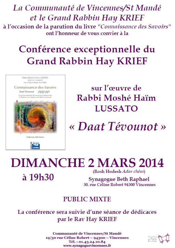 Conférence Daat Tevounot